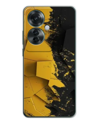 Чехол для OPPO Reno 11F с картинкой «Золотые осколки геометрии»