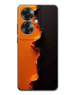 Чехол для OPPO Reno 11F с картинкой «Оранжевый разлом»