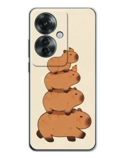 Чехол для OPPO Reno 11F с картинкой «Башня из капибар»