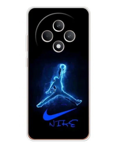 Чехол для OPPO Reno 12 F с картинкой «Jordan Neon Blue»