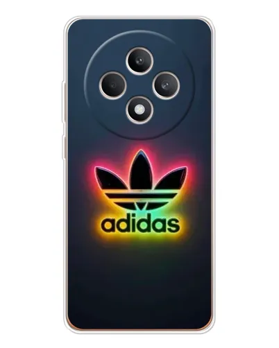 Чехол для OPPO Reno 12 F с картинкой «Неоновый Adidas»