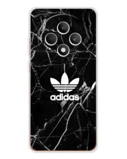 Чехол для OPPO Reno 12 F с картинкой «Белый мрамор Adidas»