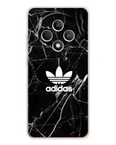 Чехол для OPPO Reno 12 F с картинкой «Белый мрамор Adidas»