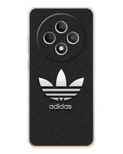 Чехол для OPPO Reno 12 F с картинкой «Adidas Карбоновая текстура»