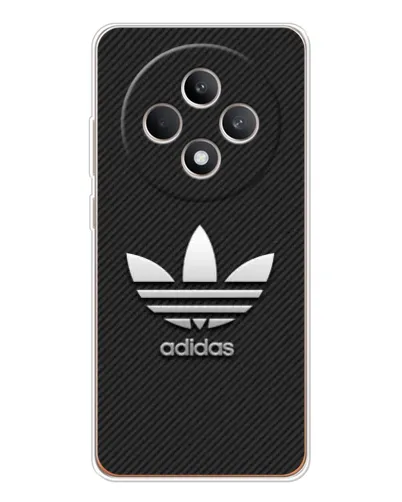 Чехол для OPPO Reno 12 F с картинкой «Adidas Карбоновая текстура»