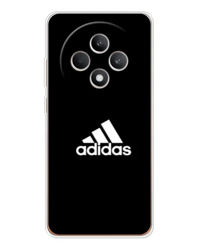 Чехол для OPPO Reno 12 F с картинкой «Черная классика Adidas»