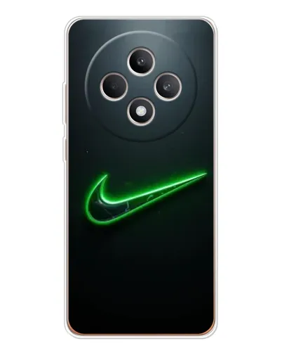 Чехол для OPPO Reno 12 F с картинкой «Неоновый контур Nike» Чехол для OPPO Reno 12 F с картинкой «Неоновый контур Nike»