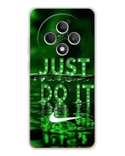 Чехол для OPPO Reno 12 F с картинкой «Зеленый неоновый Nike»