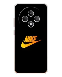 Чехол для OPPO Reno 12 F с картинкой «Золотой логотип Nike»