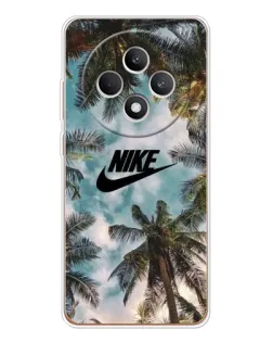 Чехол для OPPO Reno 12 F с картинкой «Тропический принт Nike»