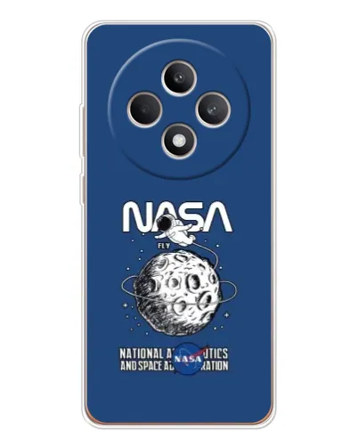 Чехол для OPPO Reno 12 F с картинкой «NASA — лунная миссия»