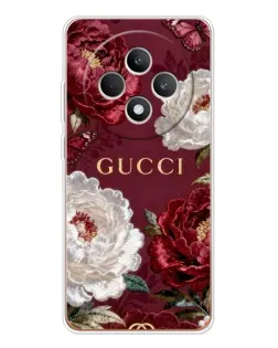 Чехол для OPPO Reno 12 F с картинкой «Gucci — бордовые розы» Чехол для OPPO Reno 12 F с картинкой «Gucci — бордовые розы»