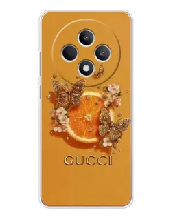 Чехол для OPPO Reno 12 F с картинкой «Gucci — золотые бабочки» Чехол для OPPO Reno 12 F с картинкой «Gucci — золотые бабочки»