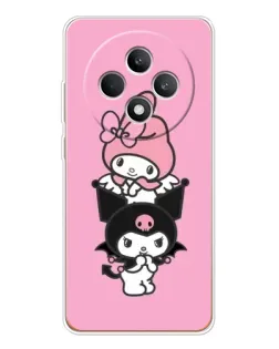 Чехол для OPPO Reno 12 F с картинкой «My Melody и Kuromi»