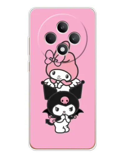 Чехол для OPPO Reno 12 F с картинкой «My Melody и Kuromi»