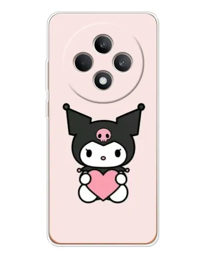 Чехол для OPPO Reno 12 F с картинкой «Kuromi и сердце»