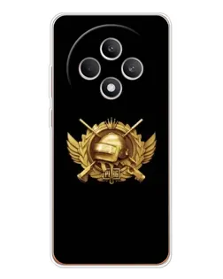 Чехол для OPPO Reno 12 F с картинкой «PUBG — оранжевый градиент»