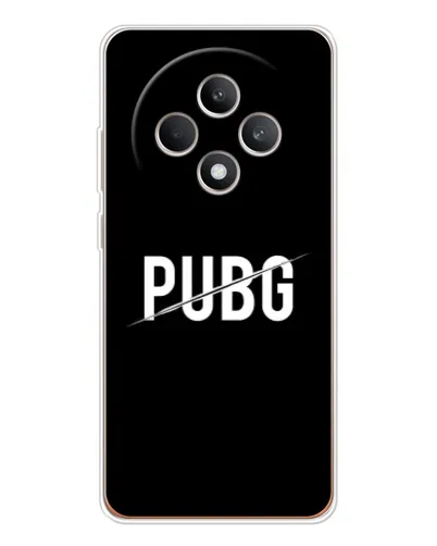 Чехол для OPPO Reno 12 F с картинкой «PUBG — белый логотип» Чехол для OPPO Reno 12 F с картинкой «PUBG — белый логотип»
