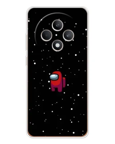 Чехол для OPPO Reno 12 F с картинкой «Красный Among Us»