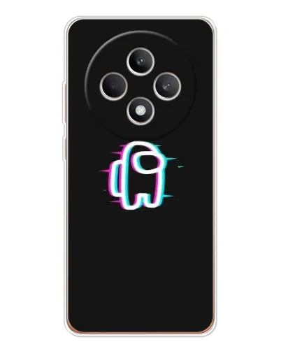 Чехол для OPPO Reno 12 F с картинкой «Among Us неон»