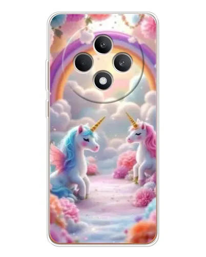 Чехол для OPPO Reno 12 F с картинкой «Радуга и единороги» Чехол для OPPO Reno 12 F с картинкой «Радуга и единороги»