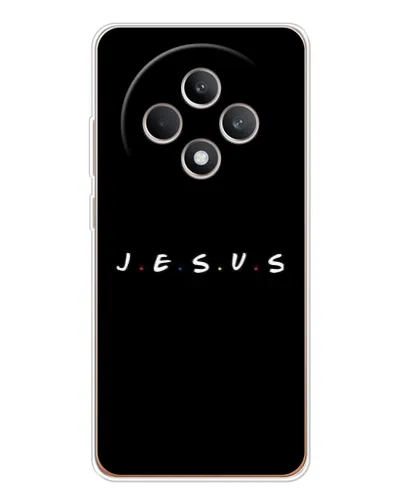 Чехол для OPPO Reno 12 F с картинкой «Точки веры J.E.S.U.S.»