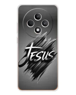 Чехол для OPPO Reno 12 F с картинкой «Надпись Jesus Graffiti»