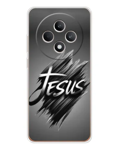 Чехол для OPPO Reno 12 F с картинкой «Надпись Jesus Graffiti»