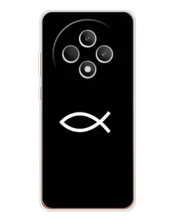 Чехол для OPPO Reno 12 F с картинкой «Символ рыбы Jesus»