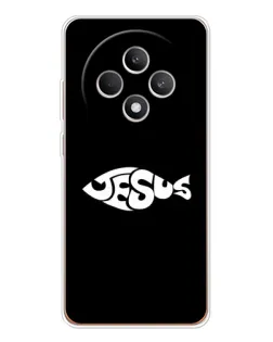 Чехол для OPPO Reno 12 F с картинкой «Рыба Jesus»