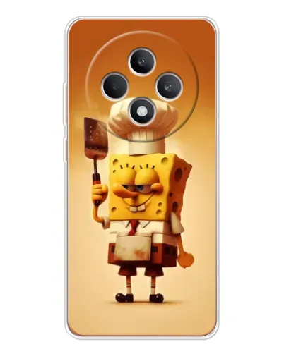 Чехол для OPPO Reno 12 F с картинкой «Губка Боб повар»