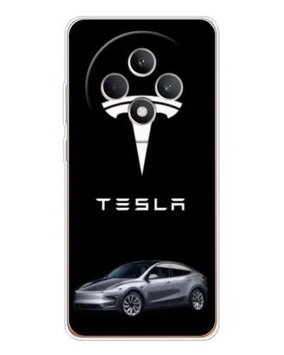 Чехол для OPPO Reno 12 F с картинкой «Tesla Model Y»