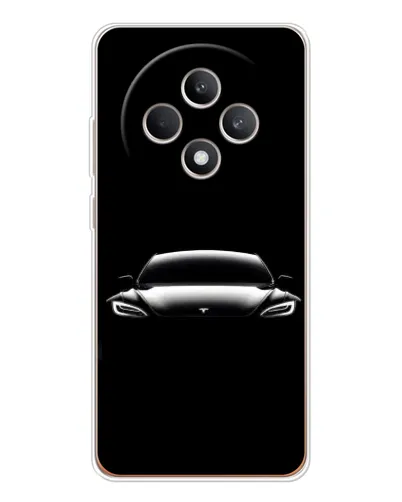 Чехол для OPPO Reno 12 F с картинкой «Фары Tesla Night»