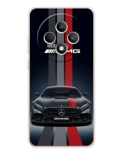 Чехол для OPPO Reno 12 F с картинкой «Mercedes — белый карбон»