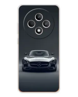Чехол для OPPO Reno 12 F с картинкой «Mercedes на черном»