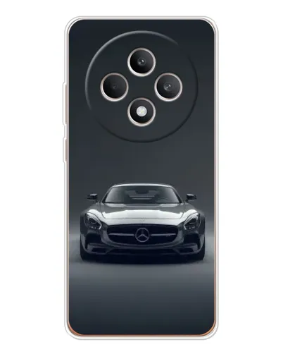 Чехол для OPPO Reno 12 F с картинкой «Mercedes на черном»