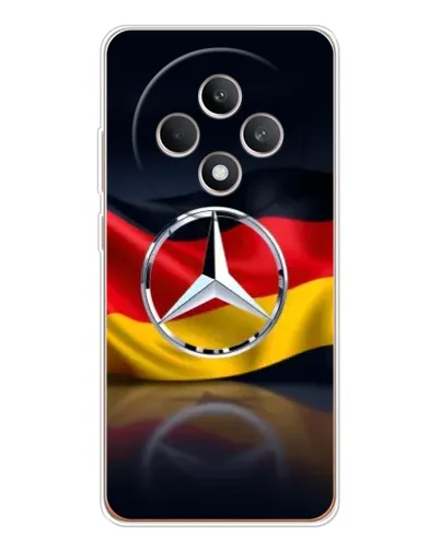 Чехол для OPPO Reno 12 F с картинкой «Mercedes — флаг Германии»