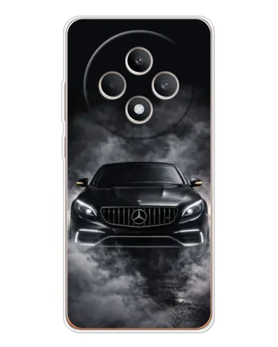 Чехол для OPPO Reno 12 F с картинкой «Mercedes в дыму»