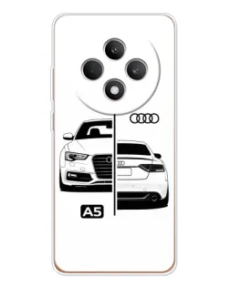 Чехол для OPPO Reno 12 F с картинкой «Audi — контрастный дизайн»