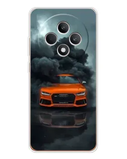 Чехол для OPPO Reno 12 F с картинкой «Audi в облаках дыма»