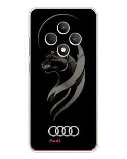 Чехол для OPPO Reno 12 F с картинкой «Графика — пантера и Audi»