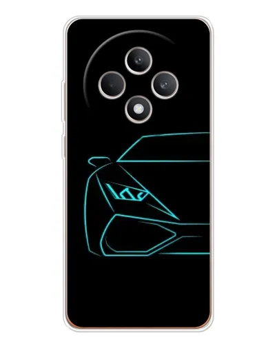 Чехол для OPPO Reno 12 F с картинкой «Голубой силуэт Lamborghini» Чехол для OPPO Reno 12 F с картинкой «Голубой силуэт Lamborghini»