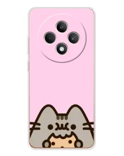 Чохол для OPPO Reno 12 F з картинкою «Pusheen та печиво»