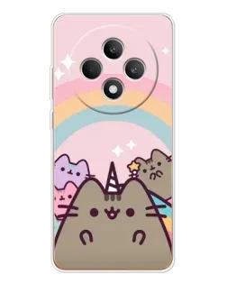 Чехол для OPPO Reno 12 F с картинкой «Единорог Pusheen»