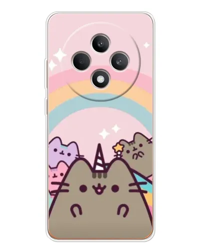 Чехол для OPPO Reno 12 F с картинкой «Единорог Pusheen»