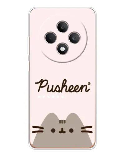 Чехол для OPPO Reno 12 F с картинкой «Pusheen логотип»