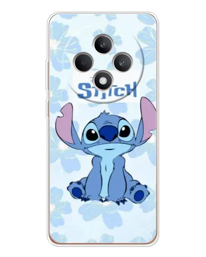 Чехол для OPPO Reno 12 F с картинкой «Stitch среди цветов»