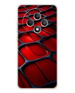 Чехол для OPPO Reno 12 F с картинкой «Красная глянцевая сетка»