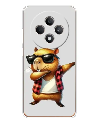 Чехол для OPPO Reno 12 F с картинкой «Капибара рэпер даб»