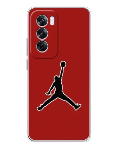 Чехол для OPPO Reno 12 Pro с картинкой «Jordan Red Back» Чехол для OPPO Reno 12 Pro с картинкой «Jordan Red Back»